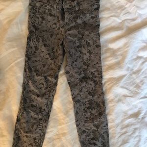 J Brand floral skinny jeans